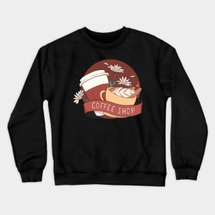 coffee shop au - tropes series Crewneck Sweatshirt